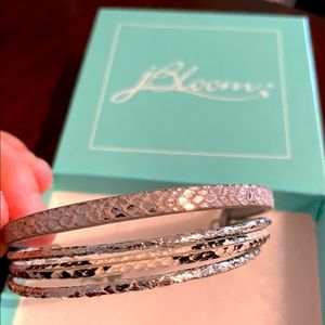 J bloom faux snakeskin bracelet